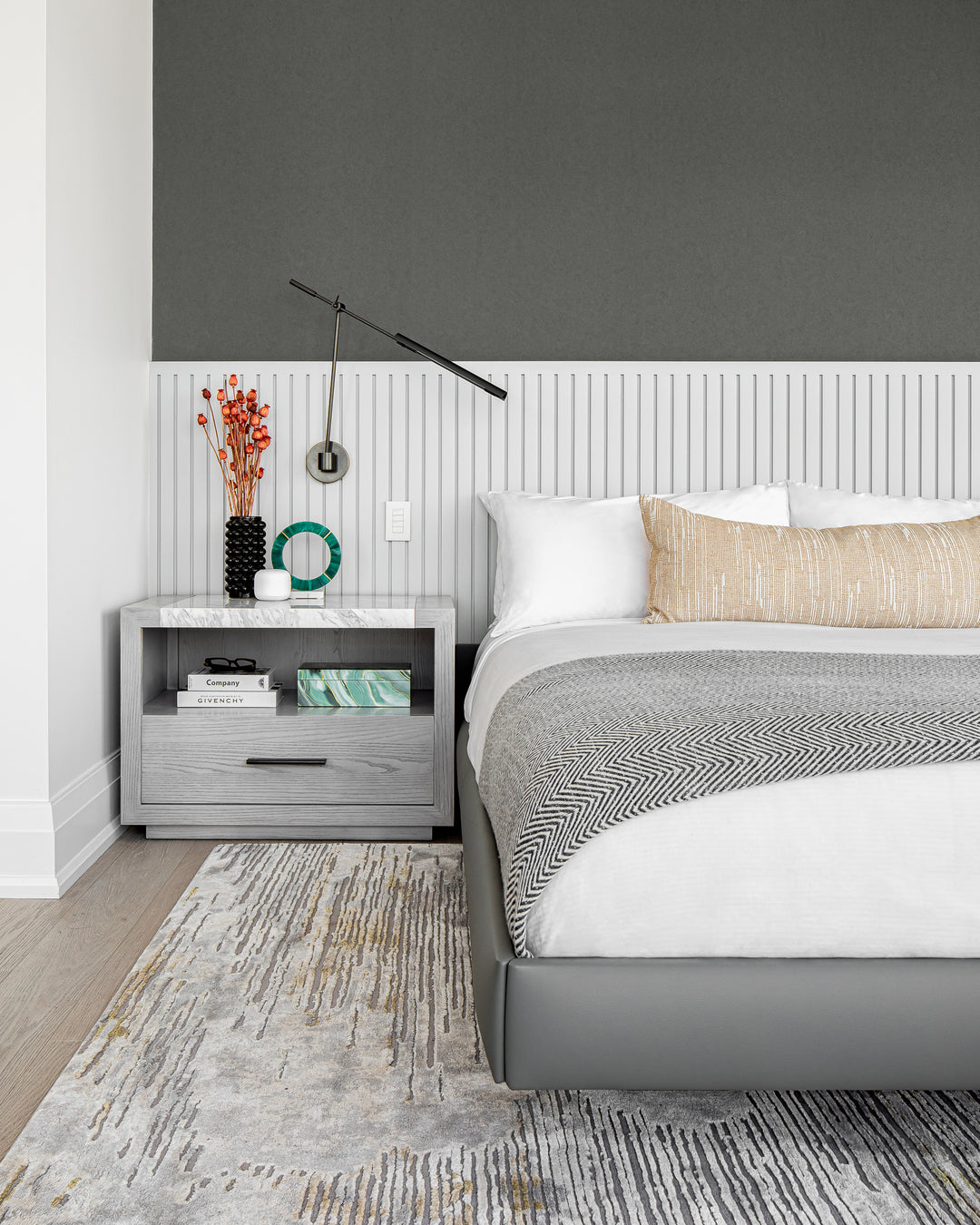 Bedroom styled by Persian Rugs Direct
