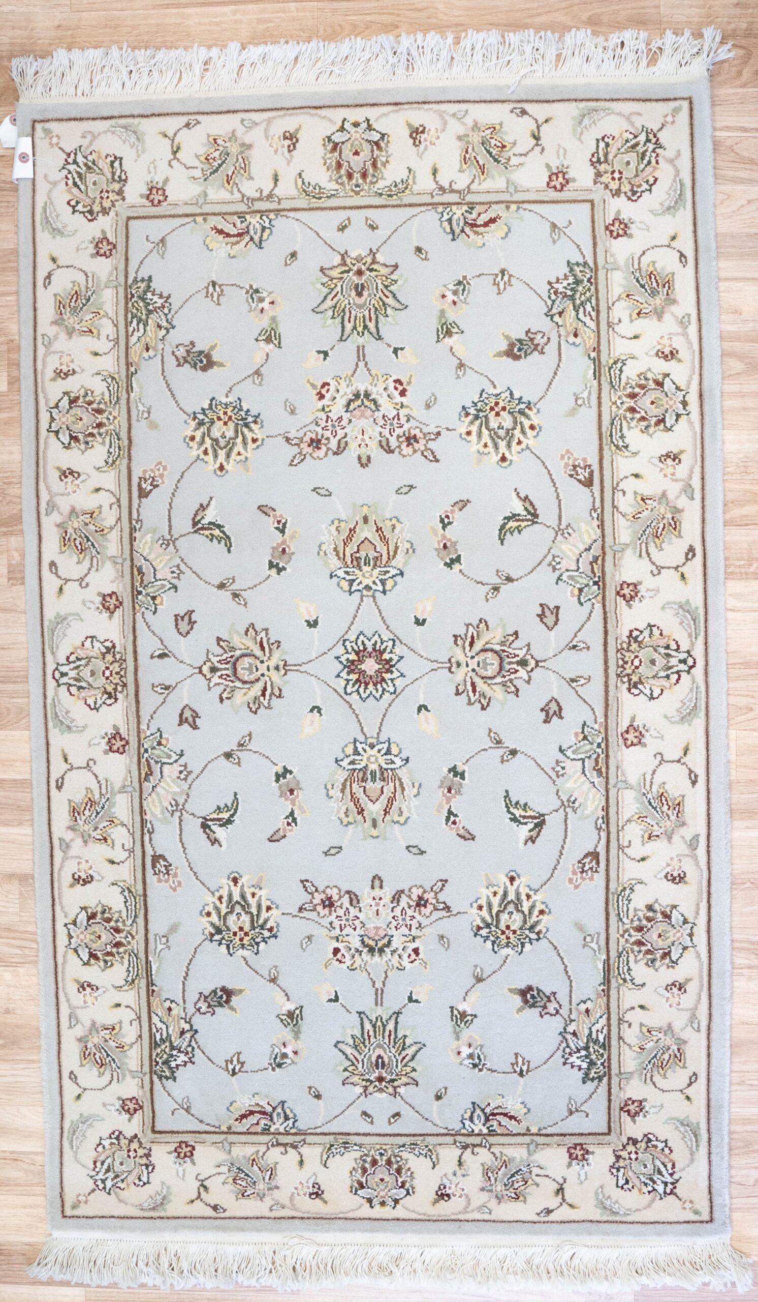 Tabriz Wool Silk rug 3'x5'