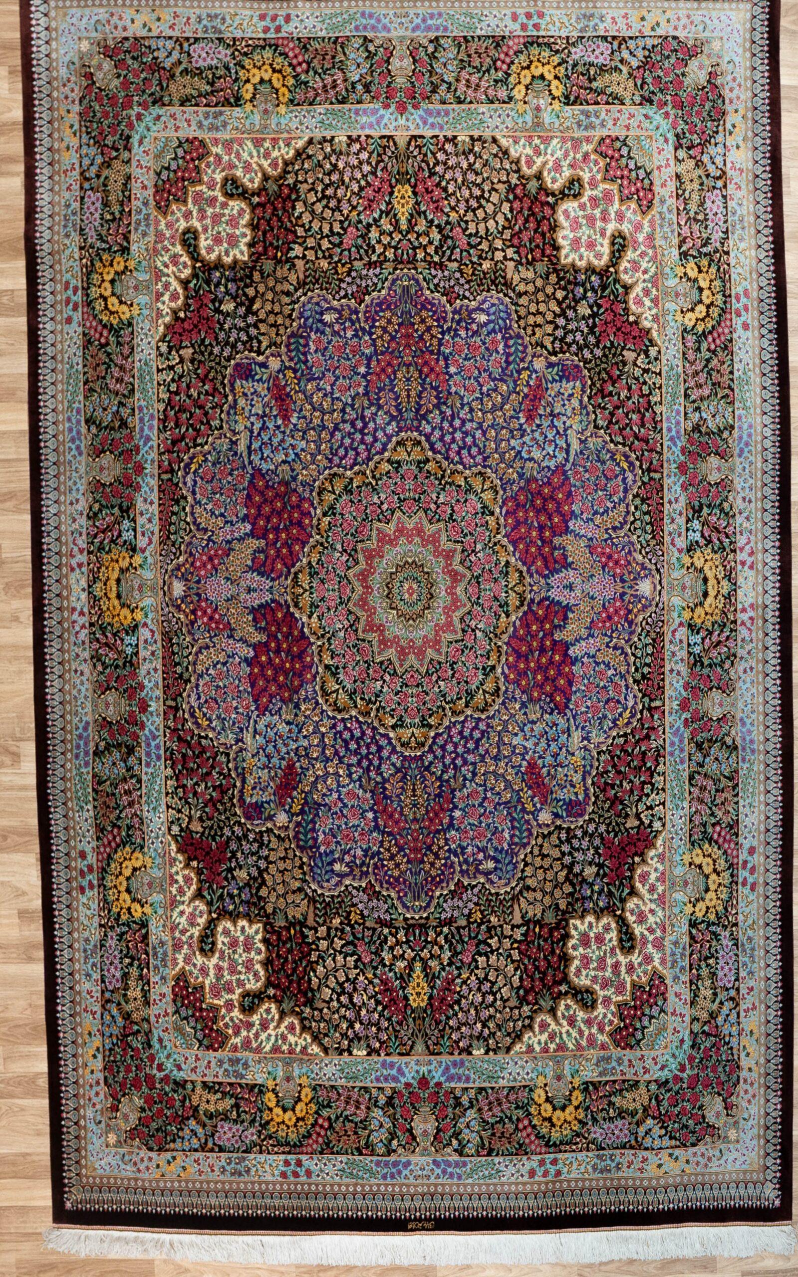 Qum Design Pure Silk Rug 8'x10'