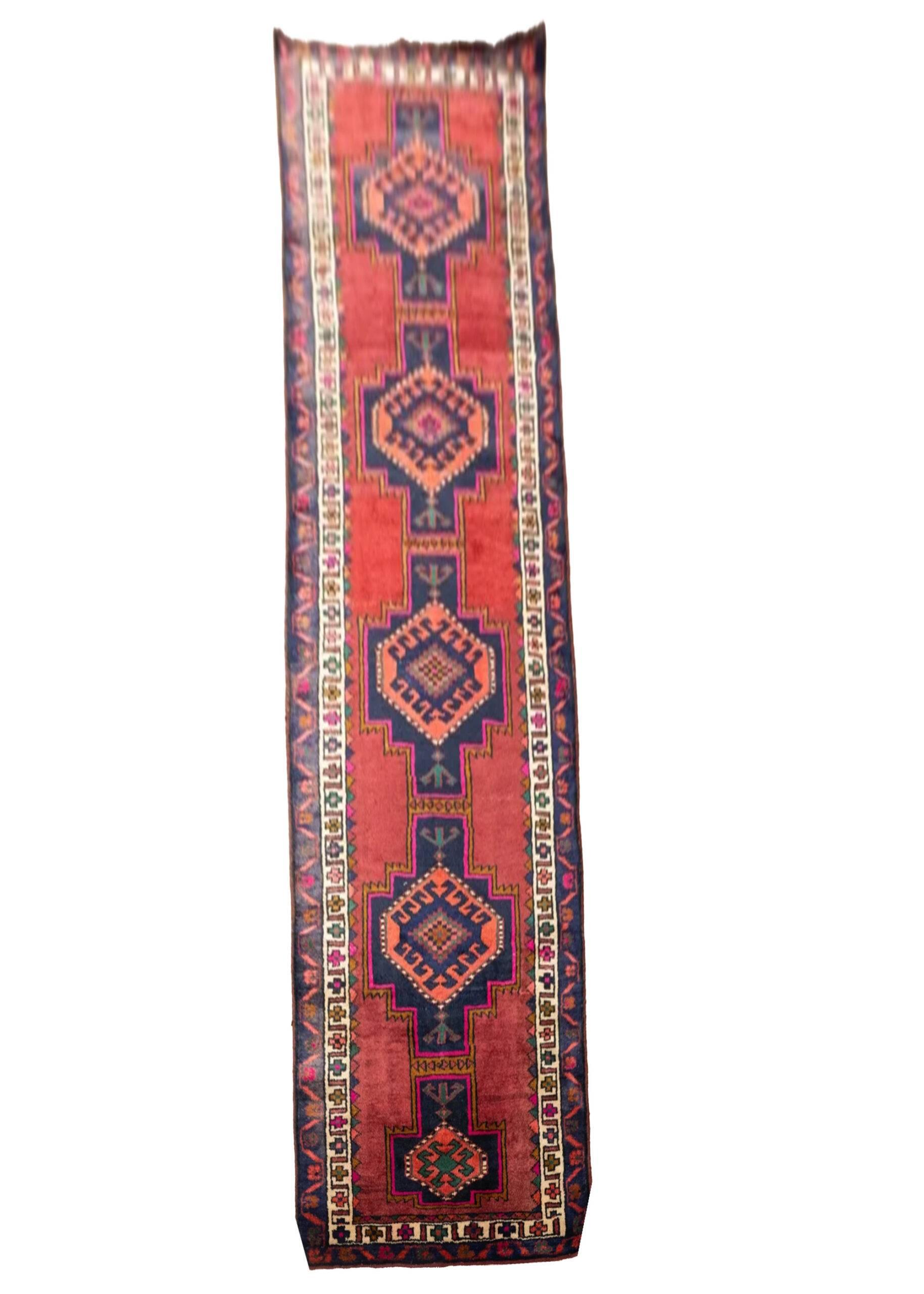 Hamadan Wool Rug 3.5 x 10.5