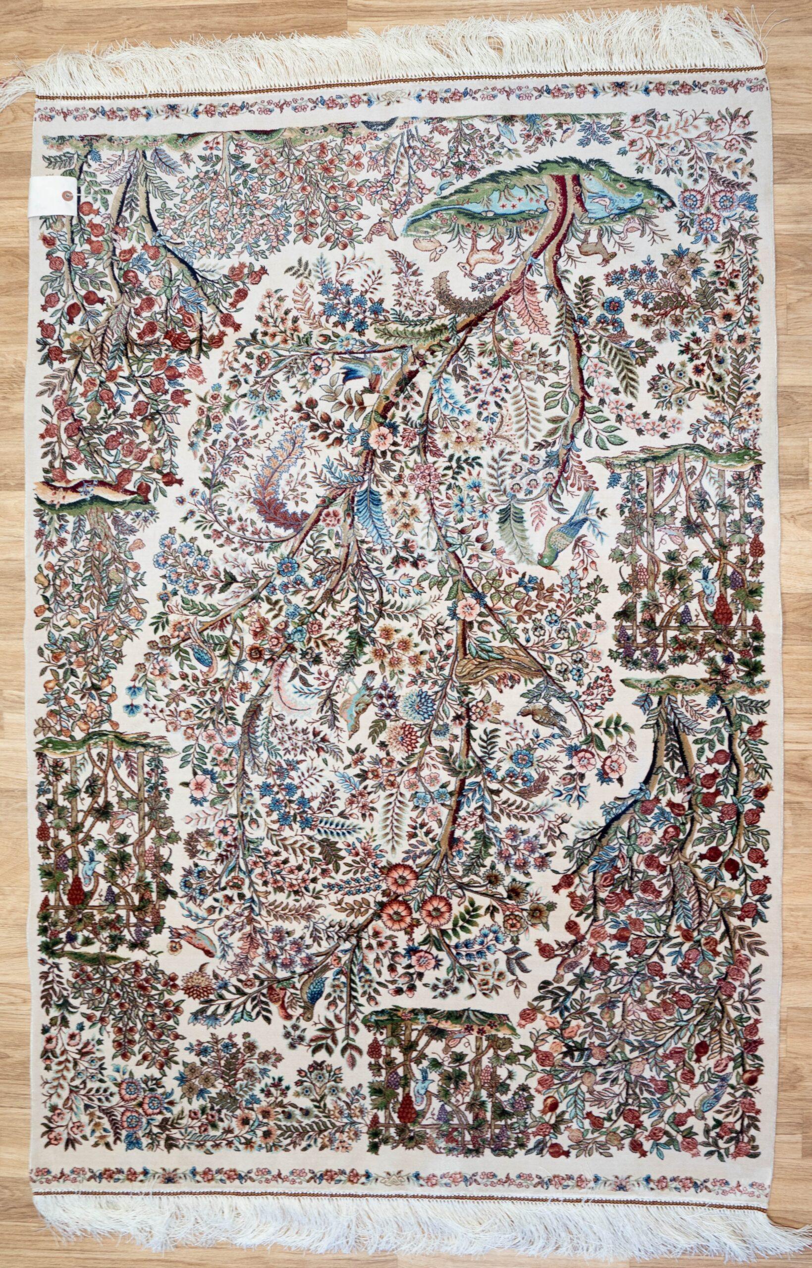 Qum Design Silk Rug 3'x5'