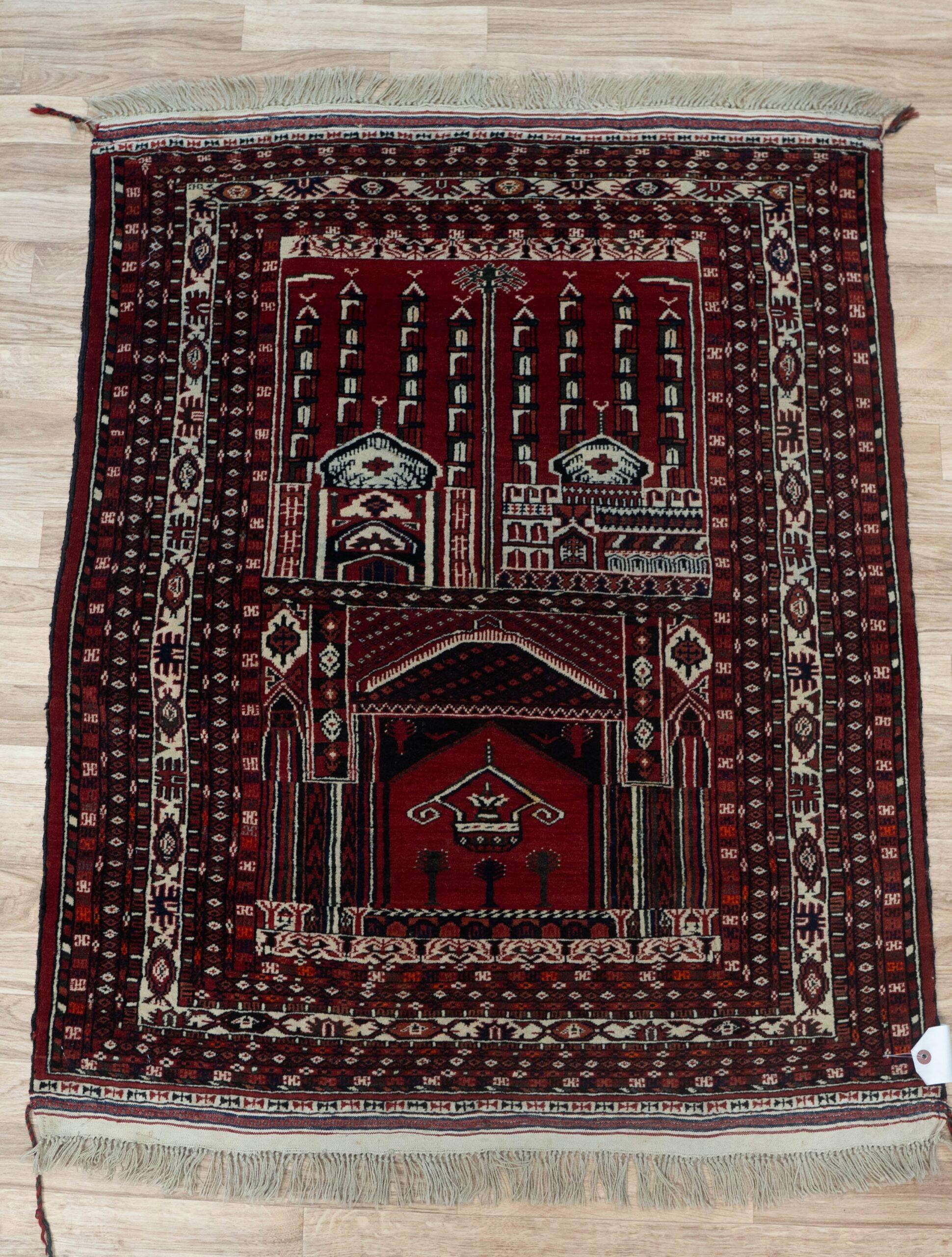Turkmen Wool Rug 3.10x3.10