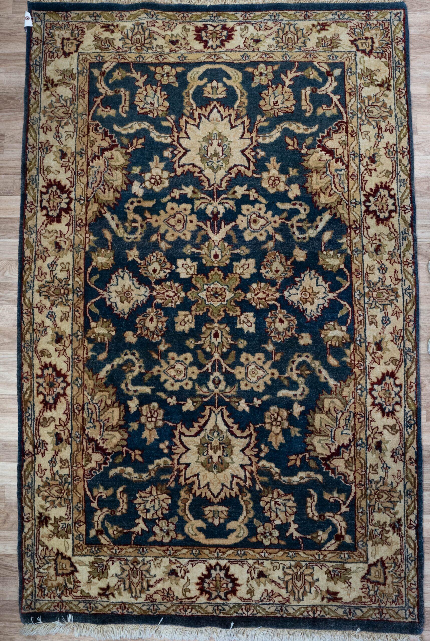 Kashan Wool Rug 4'x6'
