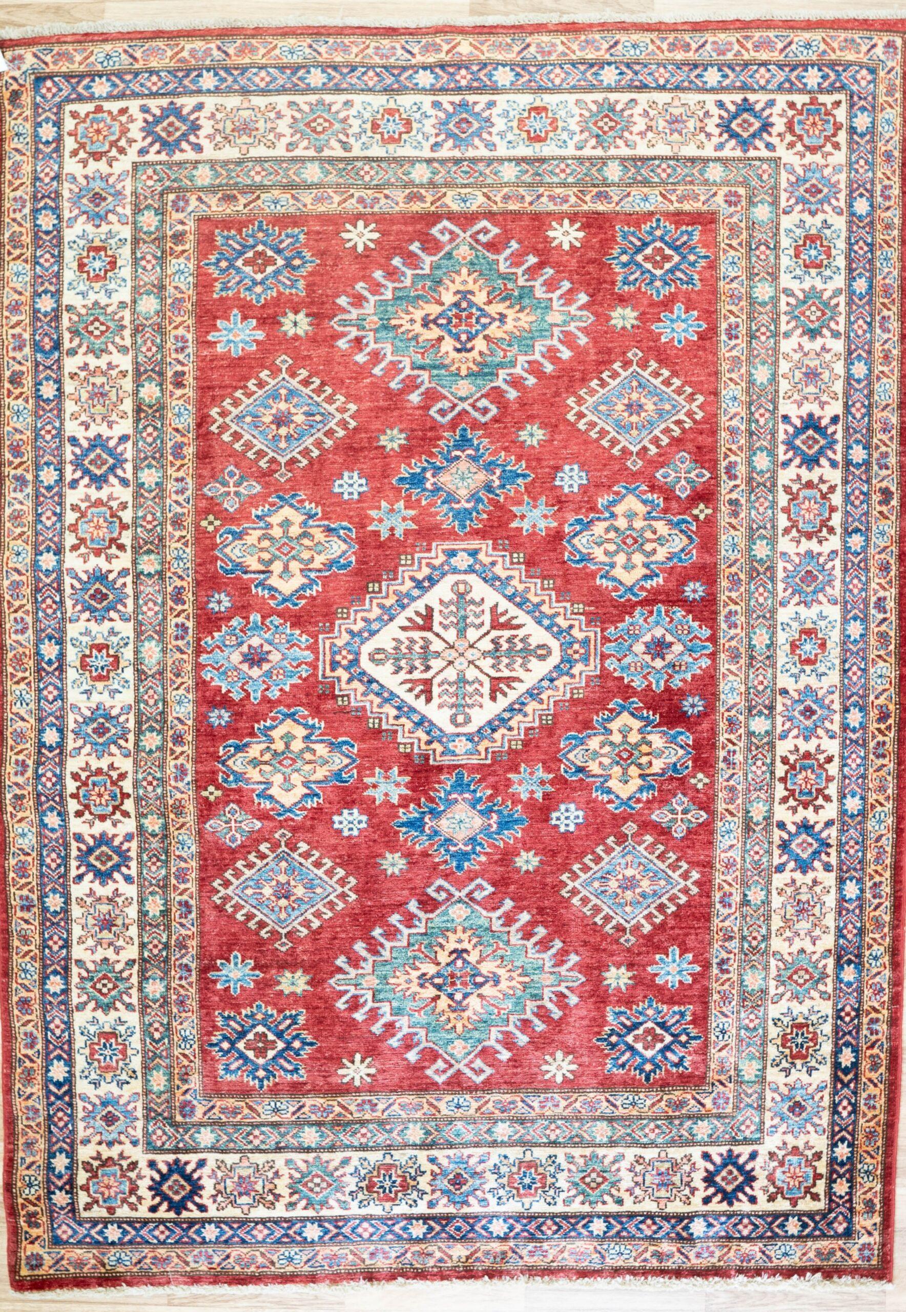 Kazak Wool Rug 5'x6.6'