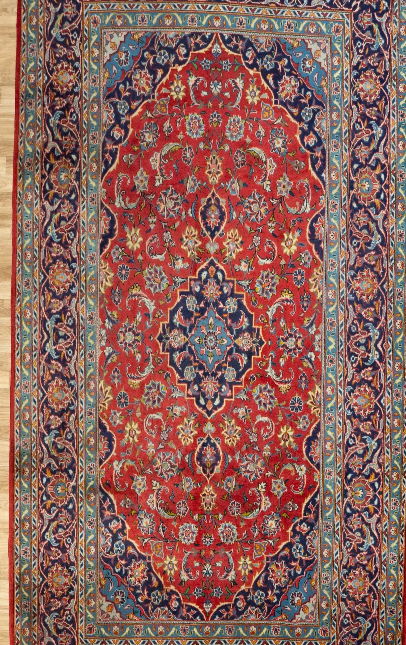 Kashan Wool Rug 7.0x10.0