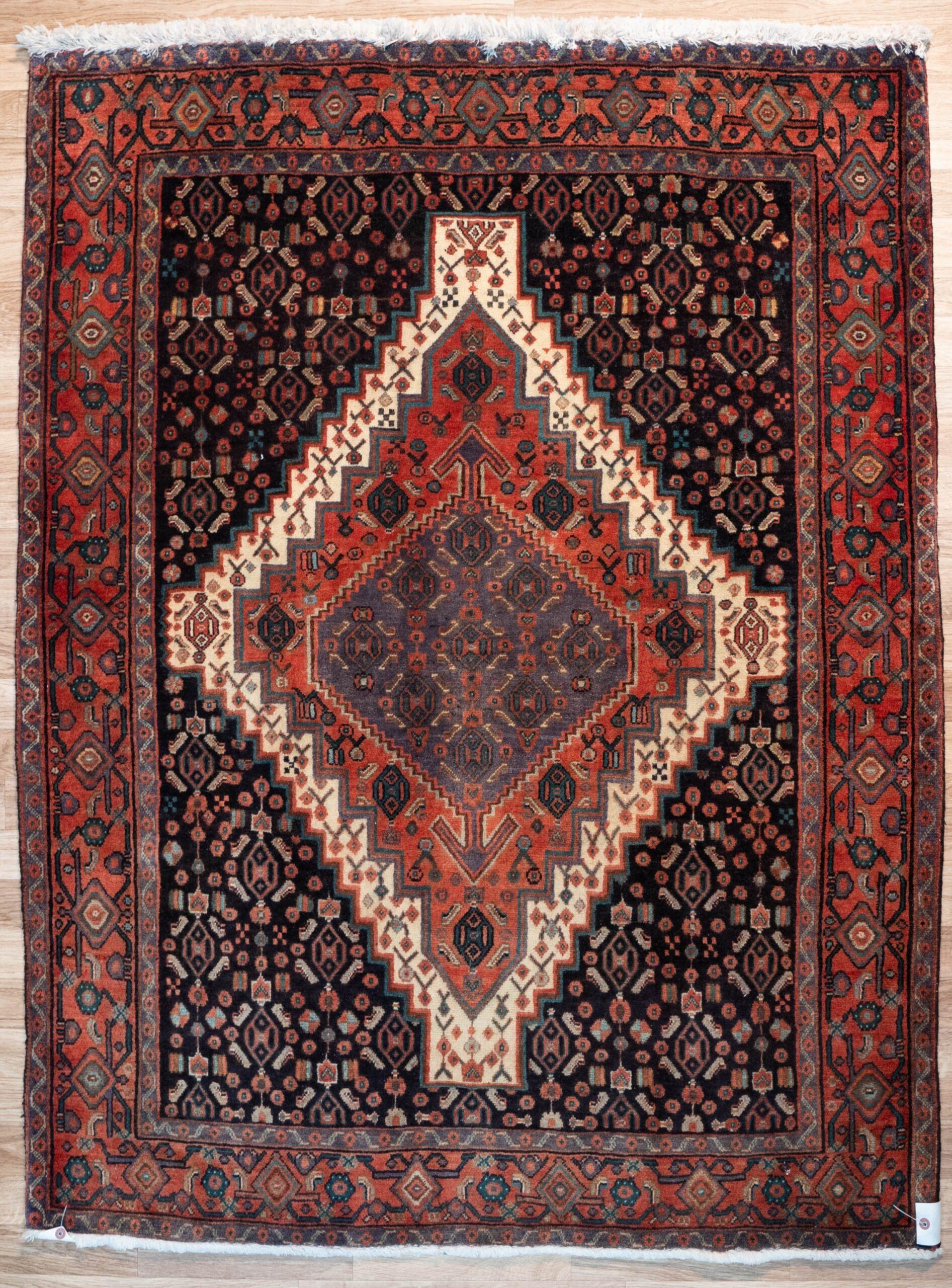 Bidjar Wool Rug 4.2'x5.2'