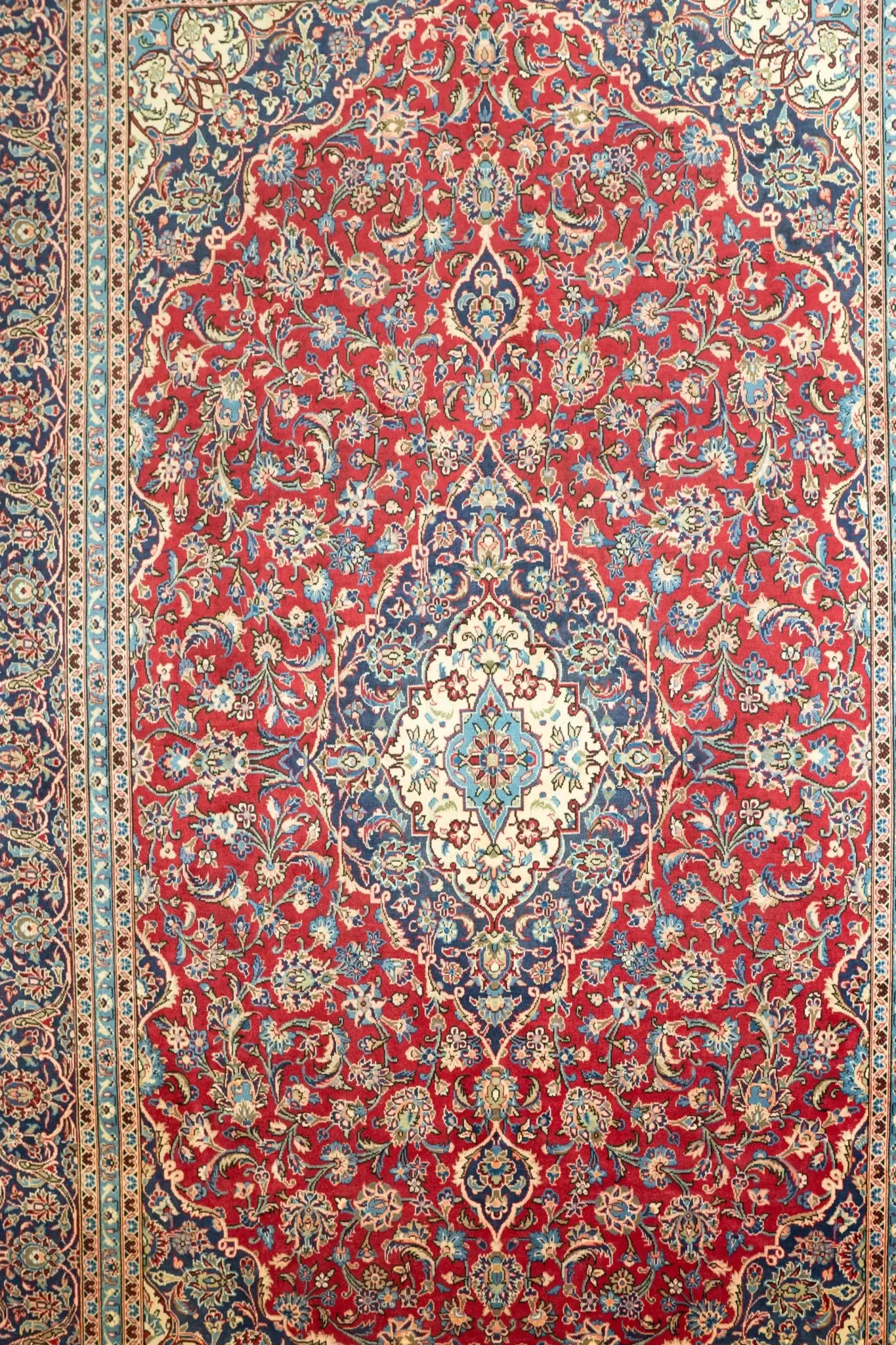 Kashan Wool Rug 9.4 x 12.4