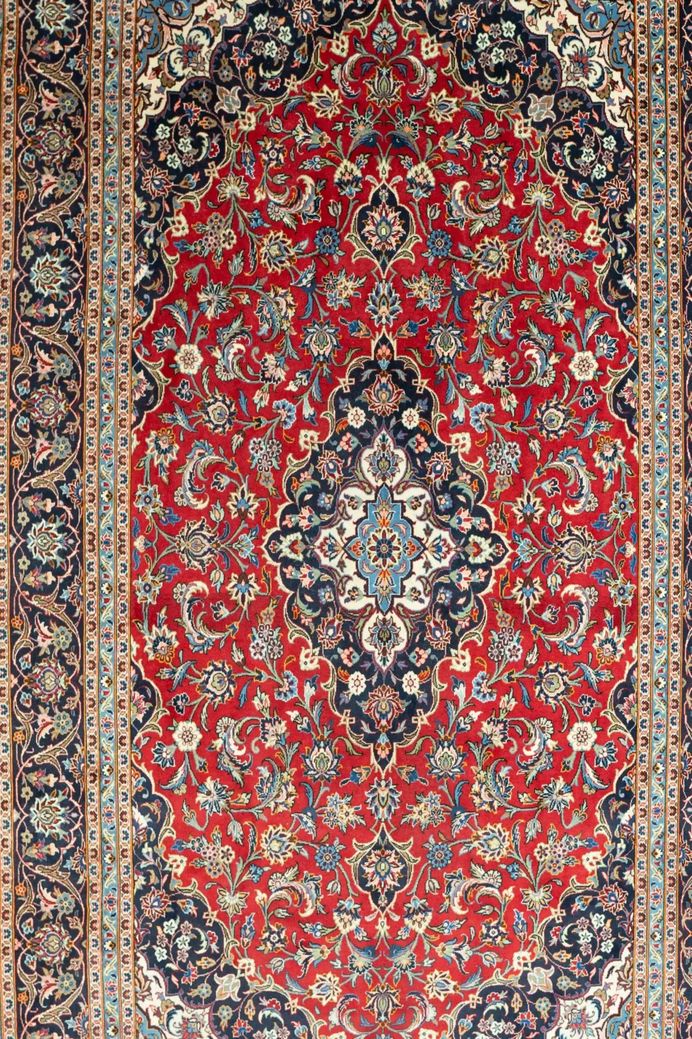 Kashan Wool Rug 8.5 x 11.5