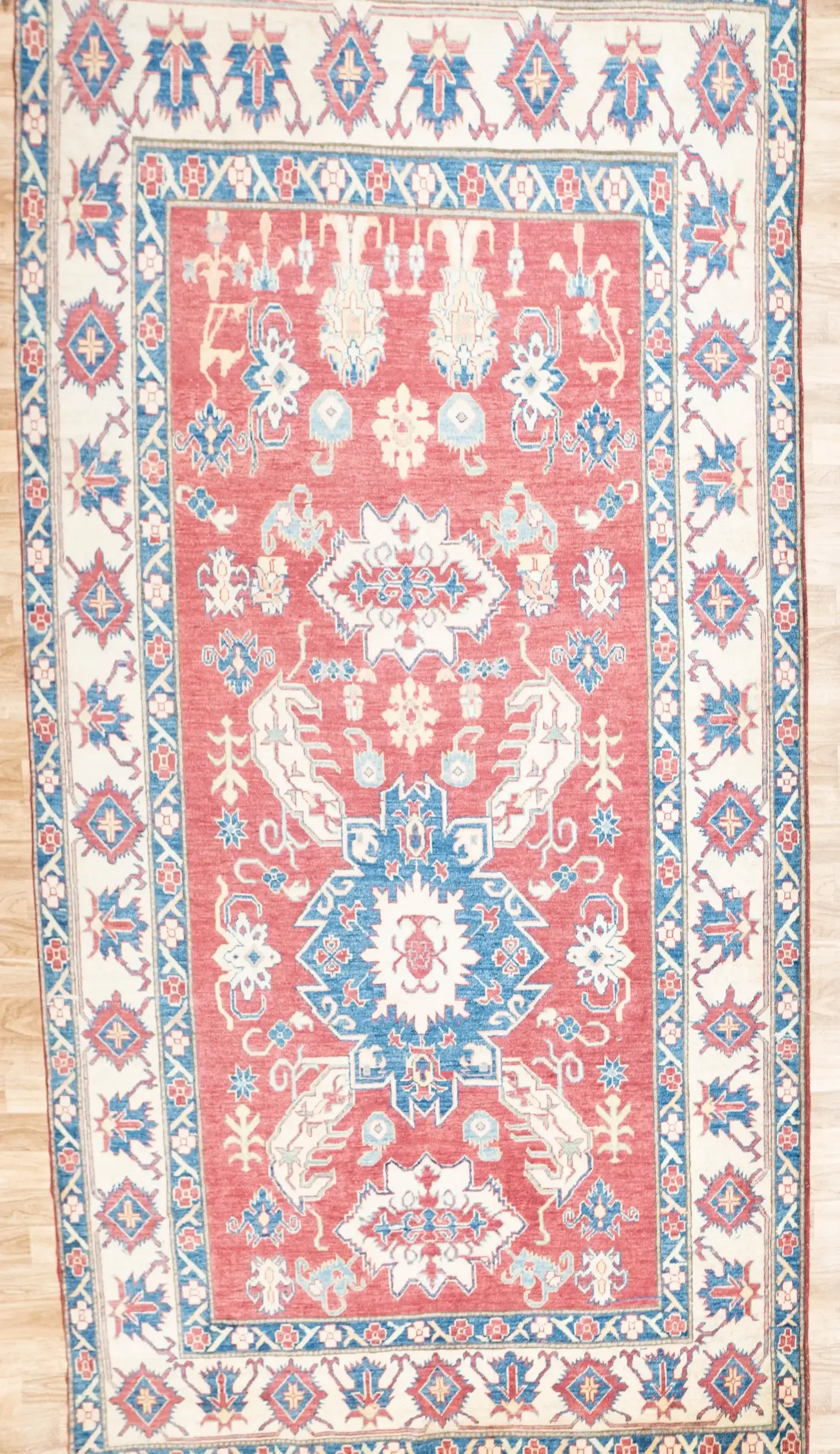 Kazak Wool Rug 5.8 x 6.8'